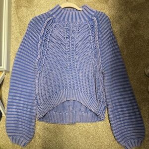 Cozy Free People Lavender Cable Knit Sweater